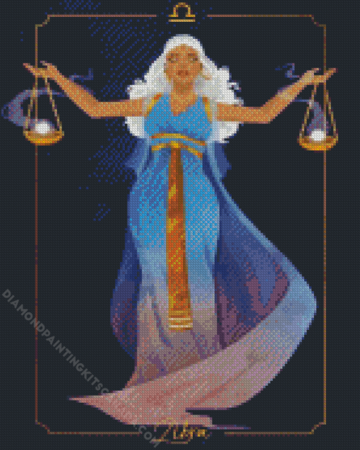 Libra Sign Woman Diamond Painting