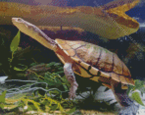 Long Neck Turtle Diamond Painting