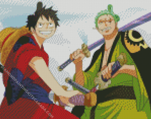 Luffy And Zoro Diamond Painting