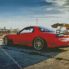 Luxury Red Mazda RX 7 Diamond Painting