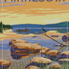 Minnesota Lake Poster Diamond Painting