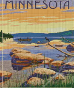 Minnesota Lake Poster Diamond Painting