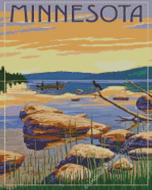 Minnesota Lake Poster Diamond Painting