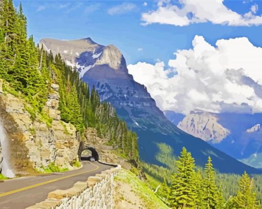 Montana Going To The Sun Road Diamond Painting