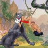 Mowgli And Bagheera Diamond Painting