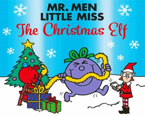 Mr Men Little Miss The Christmas Elf Diamond Painting