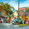 Old Gas Station Truck Diamond Painting