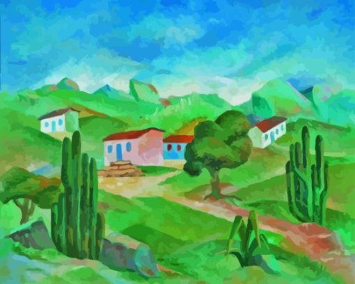 Paisagem Tarsila Do Amaral Diamond Painting