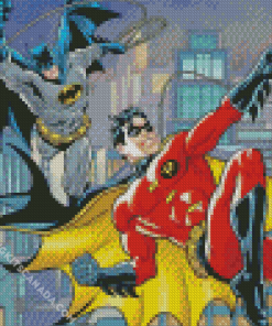 Powerful Batman And Robin Diamond Painting