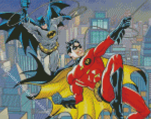 Powerful Batman And Robin Diamond Painting