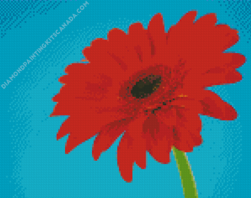 Red Gerbera Daisy Diamond Painting