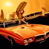 Retro Orange 1969 Pontiac Diamond Painting