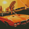 Retro Orange 1969 Pontiac Diamond Painting