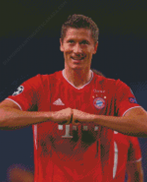 Robert Lewandowski Footballer Diamond Painting