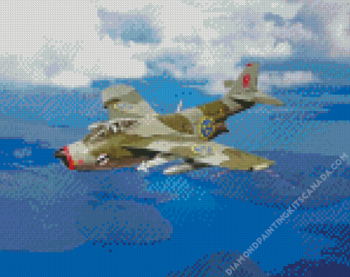 Saab 29 Tunnan Diamond Painting