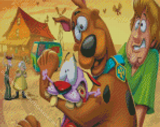 Scooby Doo And Courage The Dog Diamond Painting