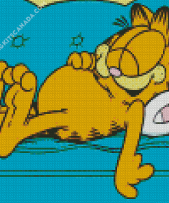 Sleepy Garfield The Cat Diamond Painting