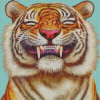 Smiling Tiger Diamond Painting