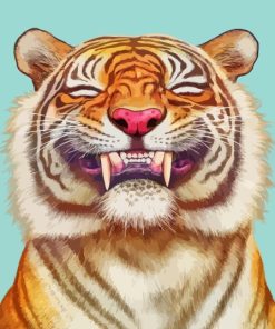 Smiling Tiger Diamond Painting