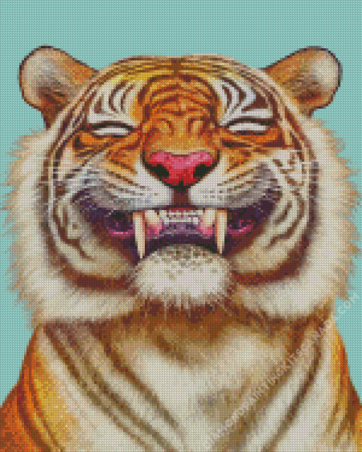 Smiling Tiger Diamond Painting