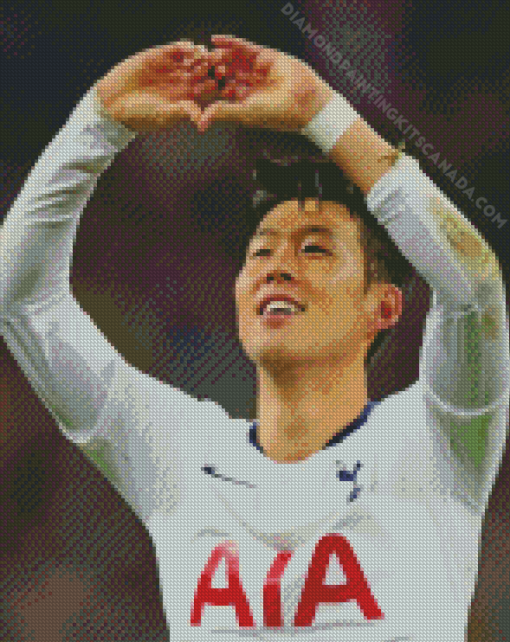 Son Heung Min Tottenham Player Diamond Painting