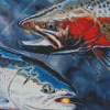 Steelhead Fishes Art Diamond Painting