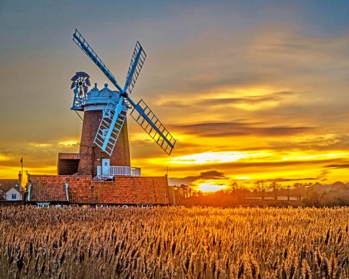 Sunset At Cley Next The Sea Diamond Painting