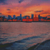 Sunset Liverpool Skyline Diamond Painting