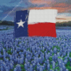 Texas Flag Bluebonnets Diamond Painting