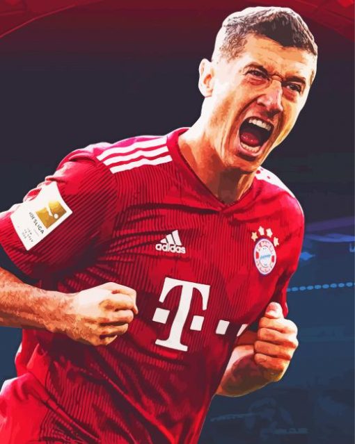 The Player Robert Lewandowski Diamond Painting