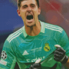 Thibaut Courtois with Real Madrid Diamond Painting