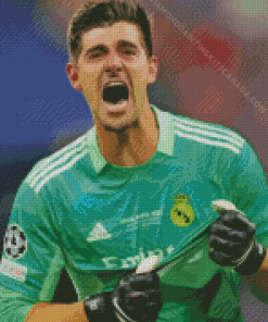 Thibaut Courtois with Real Madrid Diamond Painting
