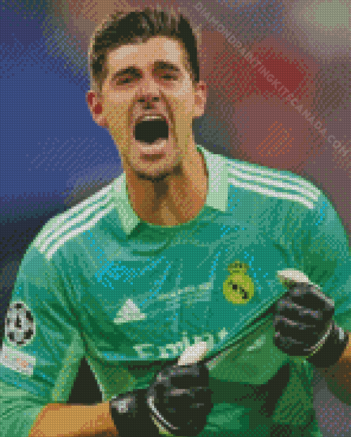 Thibaut Courtois with Real Madrid Diamond Painting