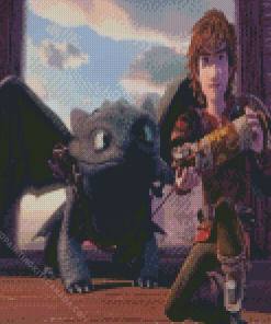 Toothless And Hiccup Horrendous Haddock Diamond Painting
