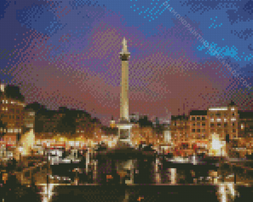 Trafalgar Square at Night Diamond Painting