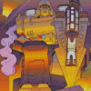 Transformers Megatron Illustration Diamond Painting