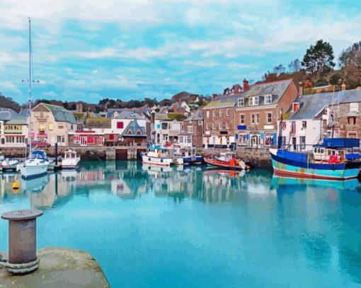 UK Padstow Harbour Diamond Painting