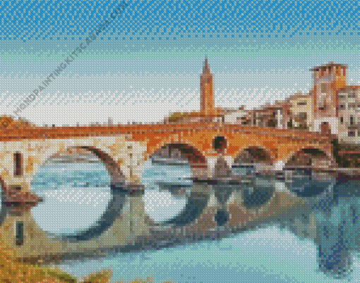 Verona Italy Ponte Pietra Diamond Painting