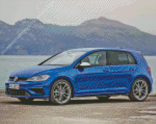 Volkswagen Golf 7 R Car Diamond Painting