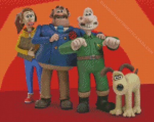 Wallace and Gromit Characters Diamond Painting