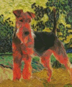 Welsh Terrier Dog Diamond Painting