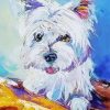 White Scottish Highland Terrier Diamond Painting