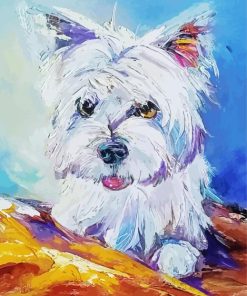 White Scottish Highland Terrier Diamond Painting