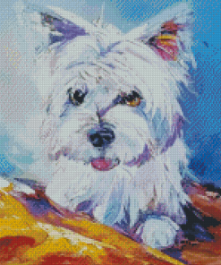 White Scottish Highland Terrier Diamond Painting