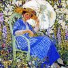 Woman In Garden Art Diamond Painting