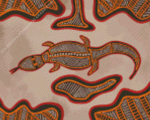 Aboriginal Goanna Art Diamond Painting