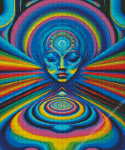 Abstract Psychedelic Face Diamond Painting