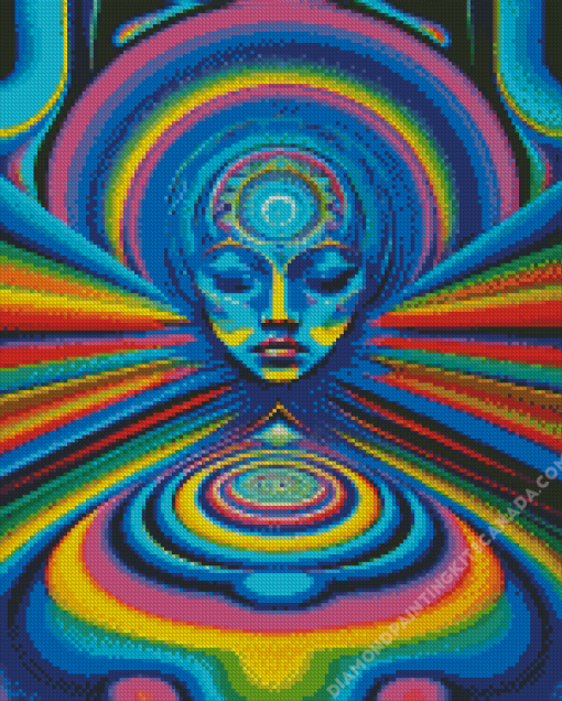 Abstract Psychedelic Face Diamond Painting