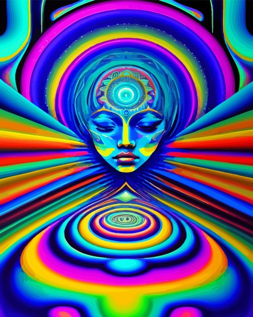 Abstract Psychedelic Face Diamond Painting