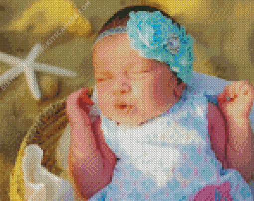 Adorable Baby Girls At Beach Diamond Painting